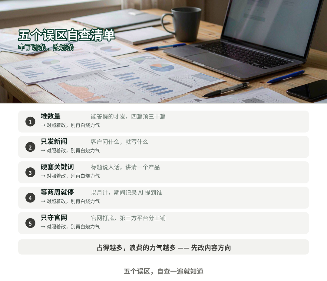 GEO 的 5 个常见误区