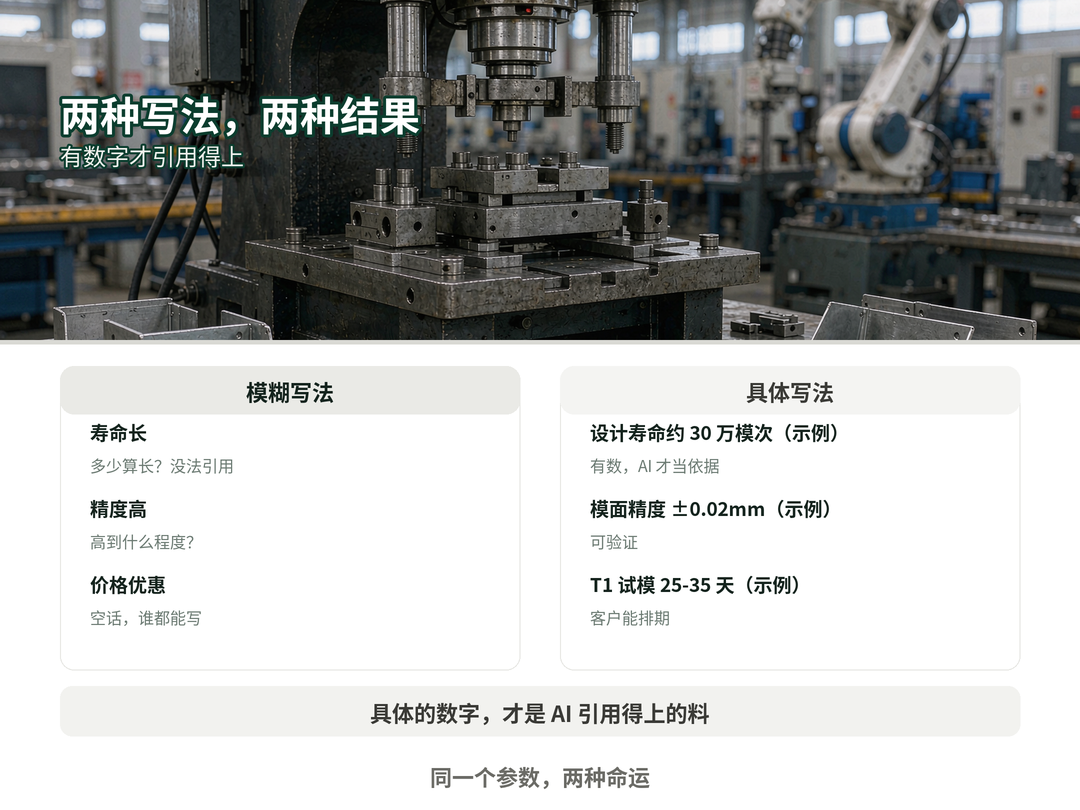 模具产品页:模糊写法与具体写法对比