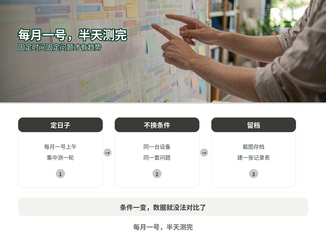 每月固定测一遍