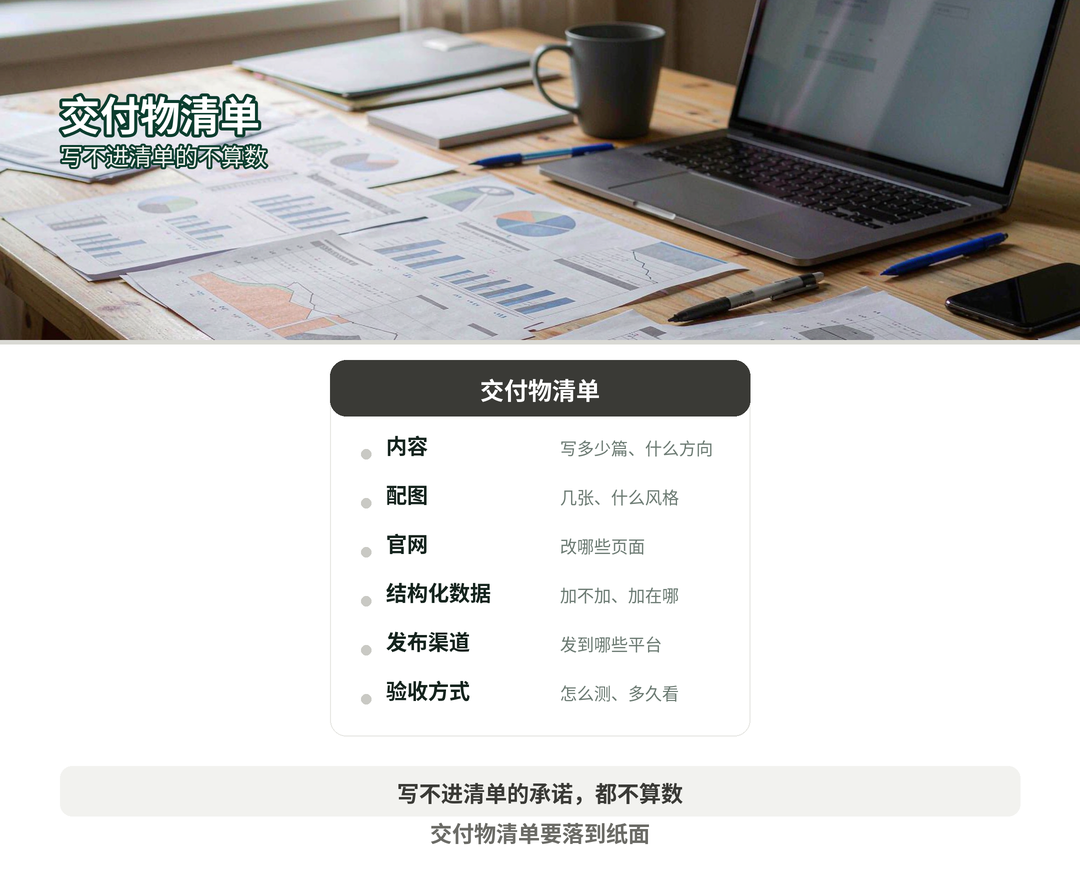 交付物清单要落到纸面