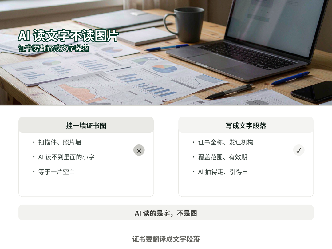 资质是 AI 眼里的信任信号
