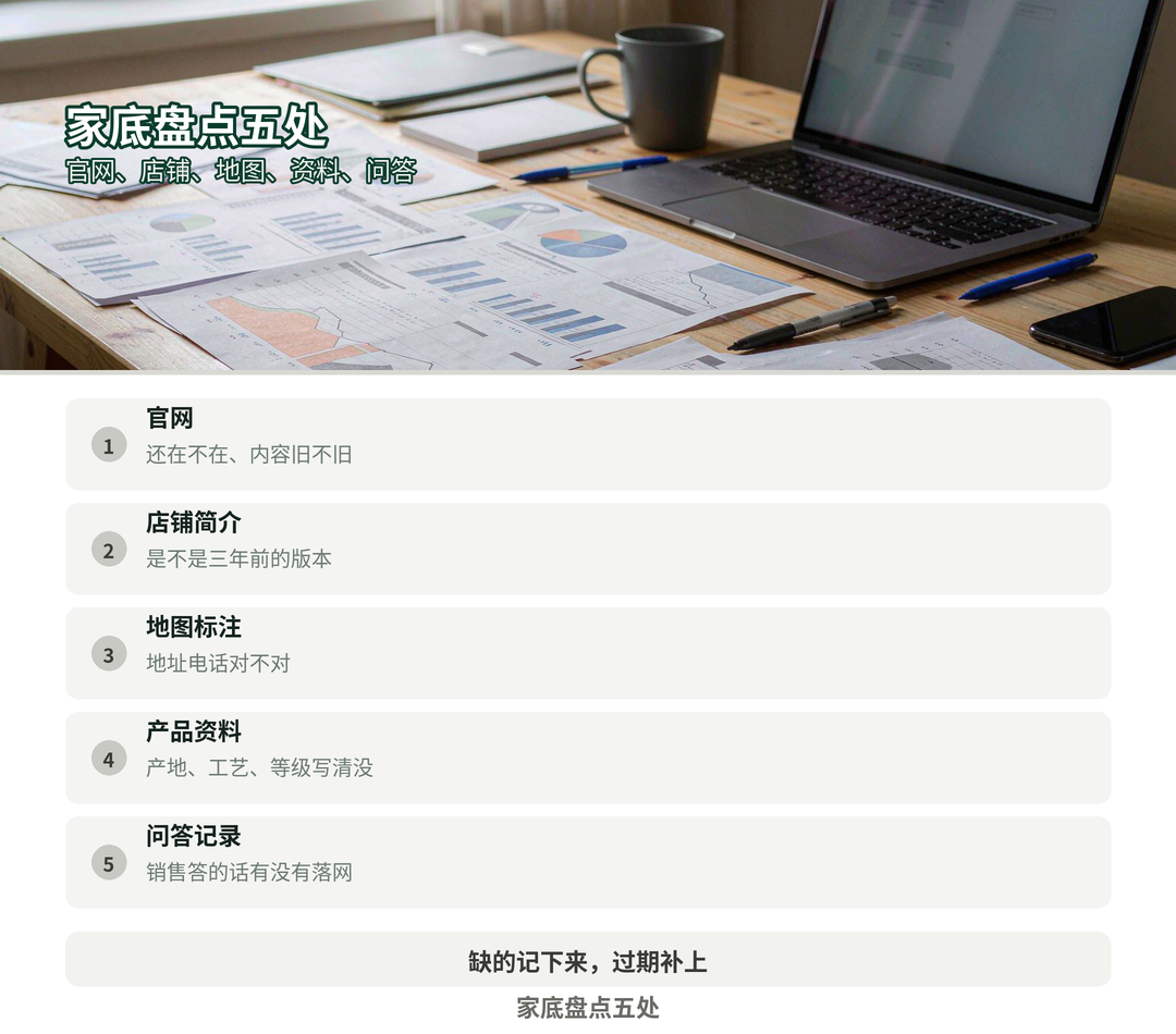 家底盘点清单