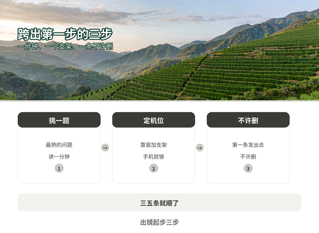 出镜起步的三步