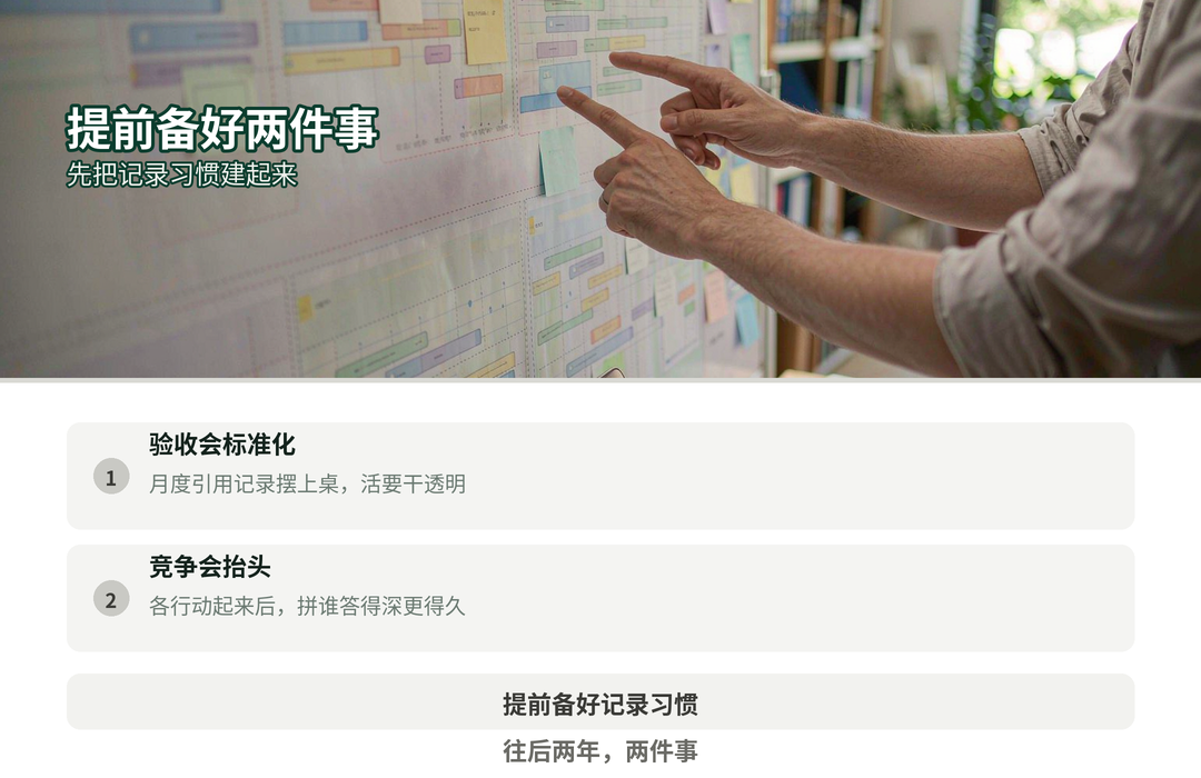 往后两年,两件事提前备