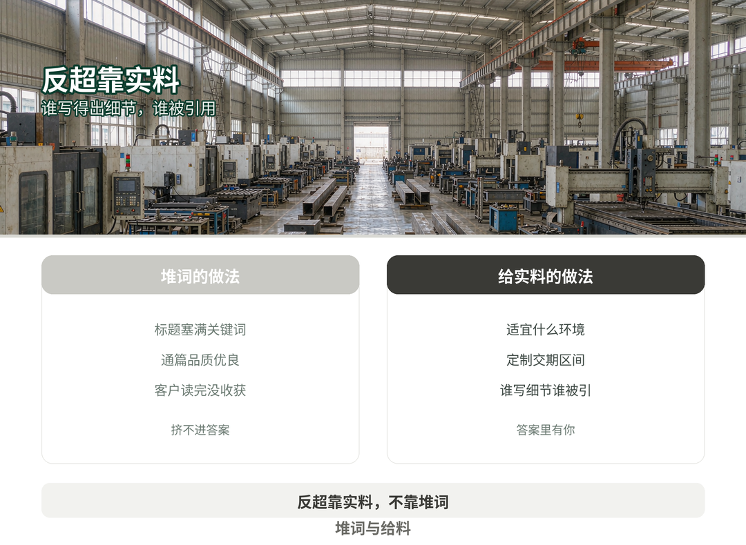 反超靠料,不靠堆词