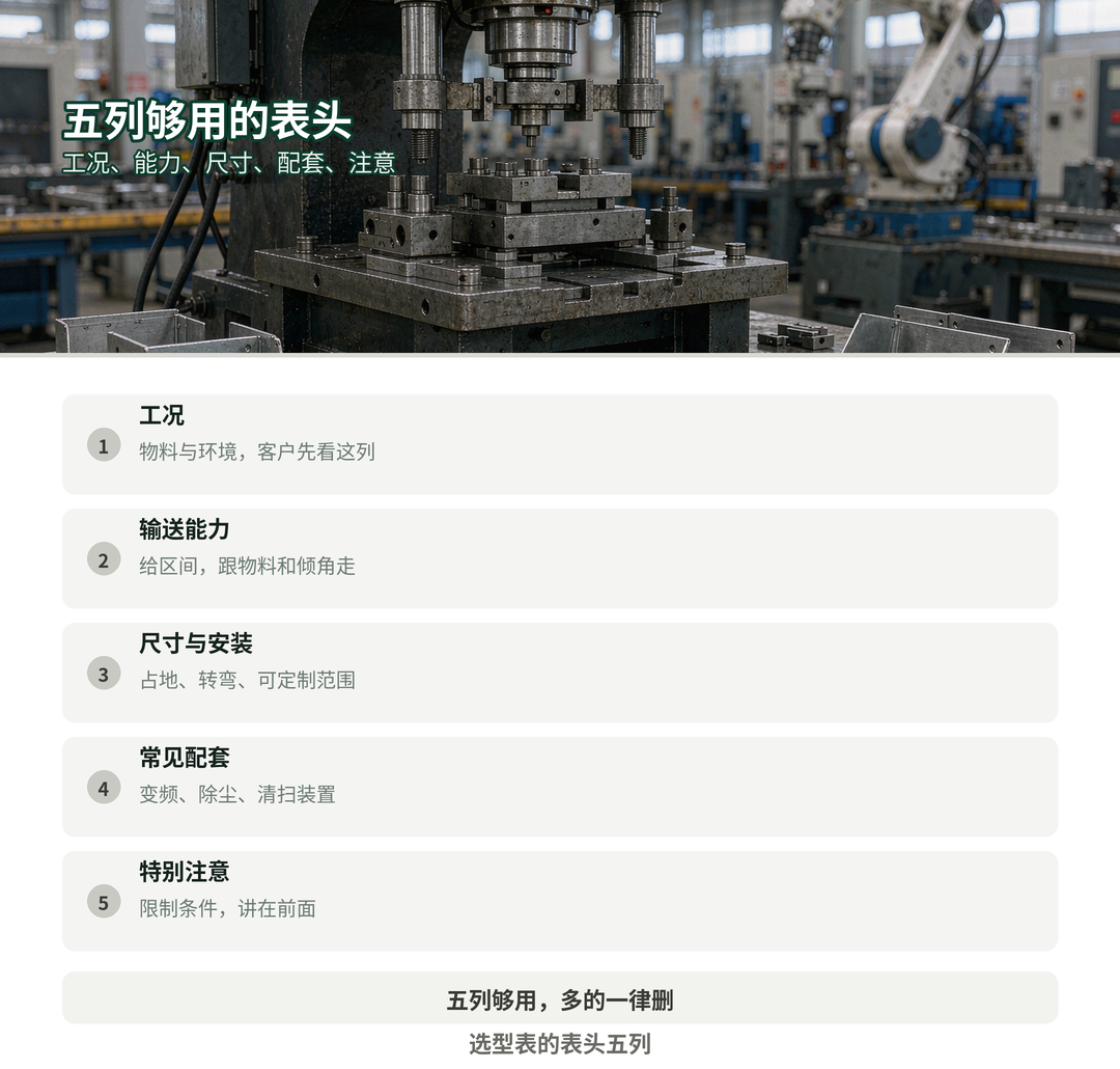 五列表头