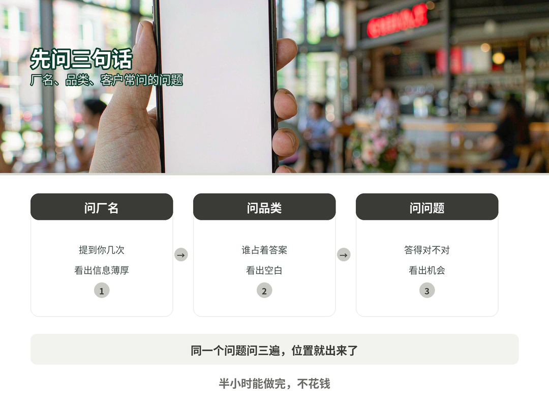 先问三句话