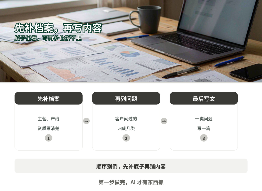 先补档案,再写内容